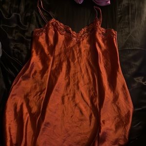 vintage orange victoria secret dress
